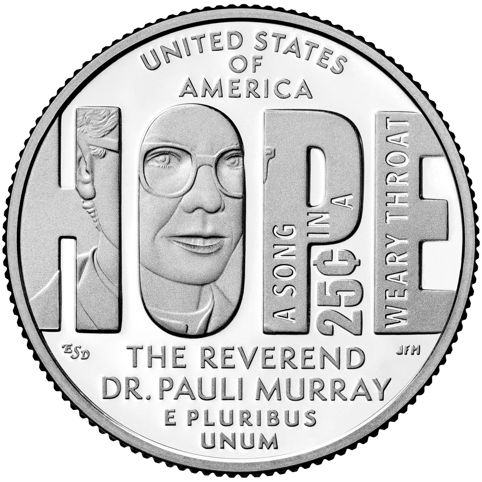 The 2024 United States quarter honoring the Rev. Dr. Pauli Murray.