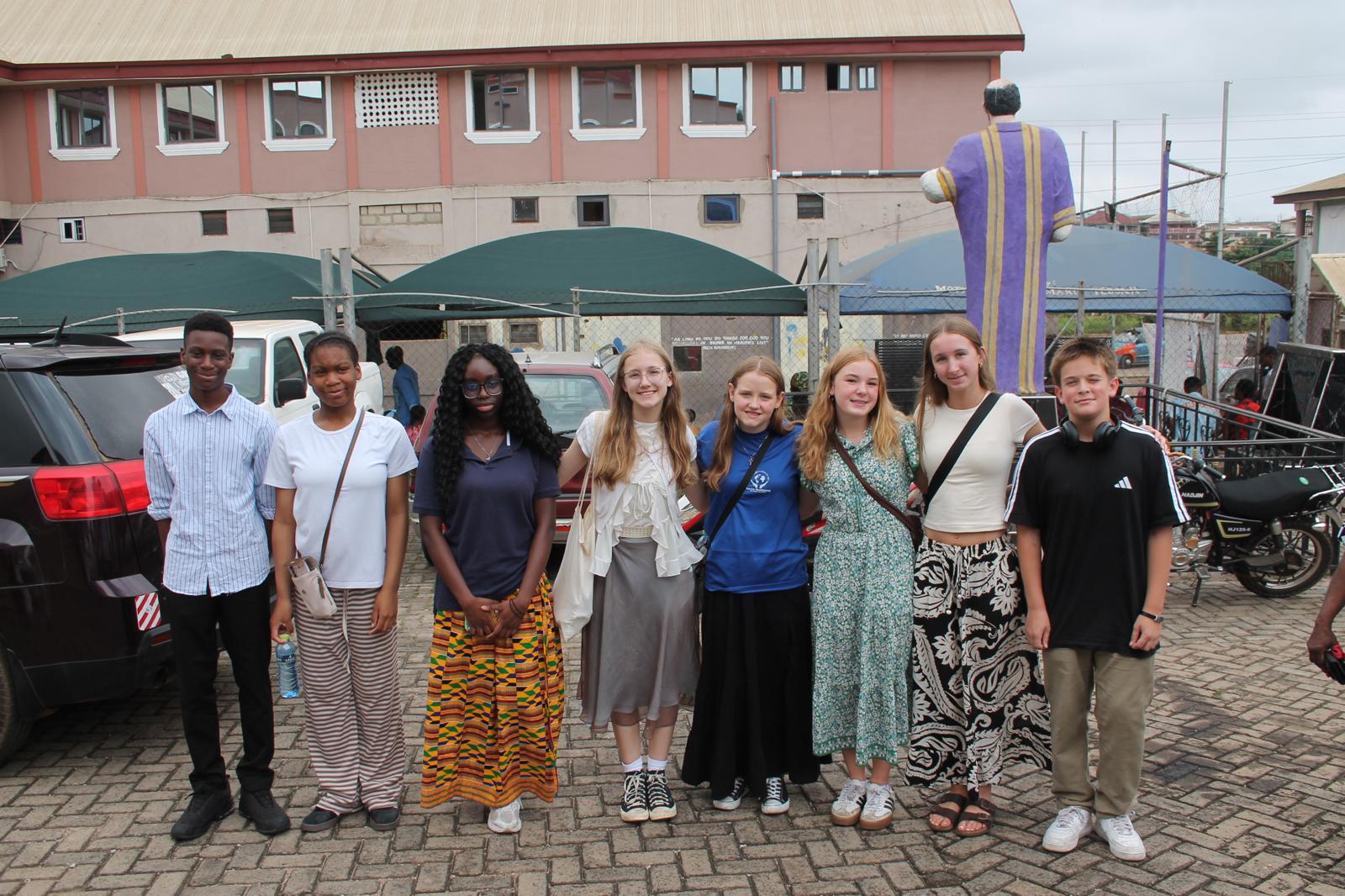 Triangle of Hope youth participants stand together in Ghana