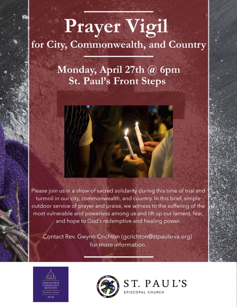 Prayer Vigil for City, Commonwealth, and Country Flyer