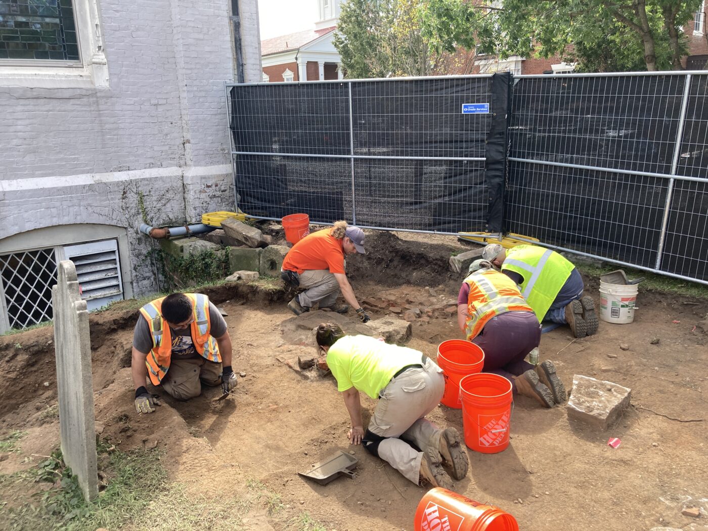 Archaeological work at St. George's by a Mead & Hunt team