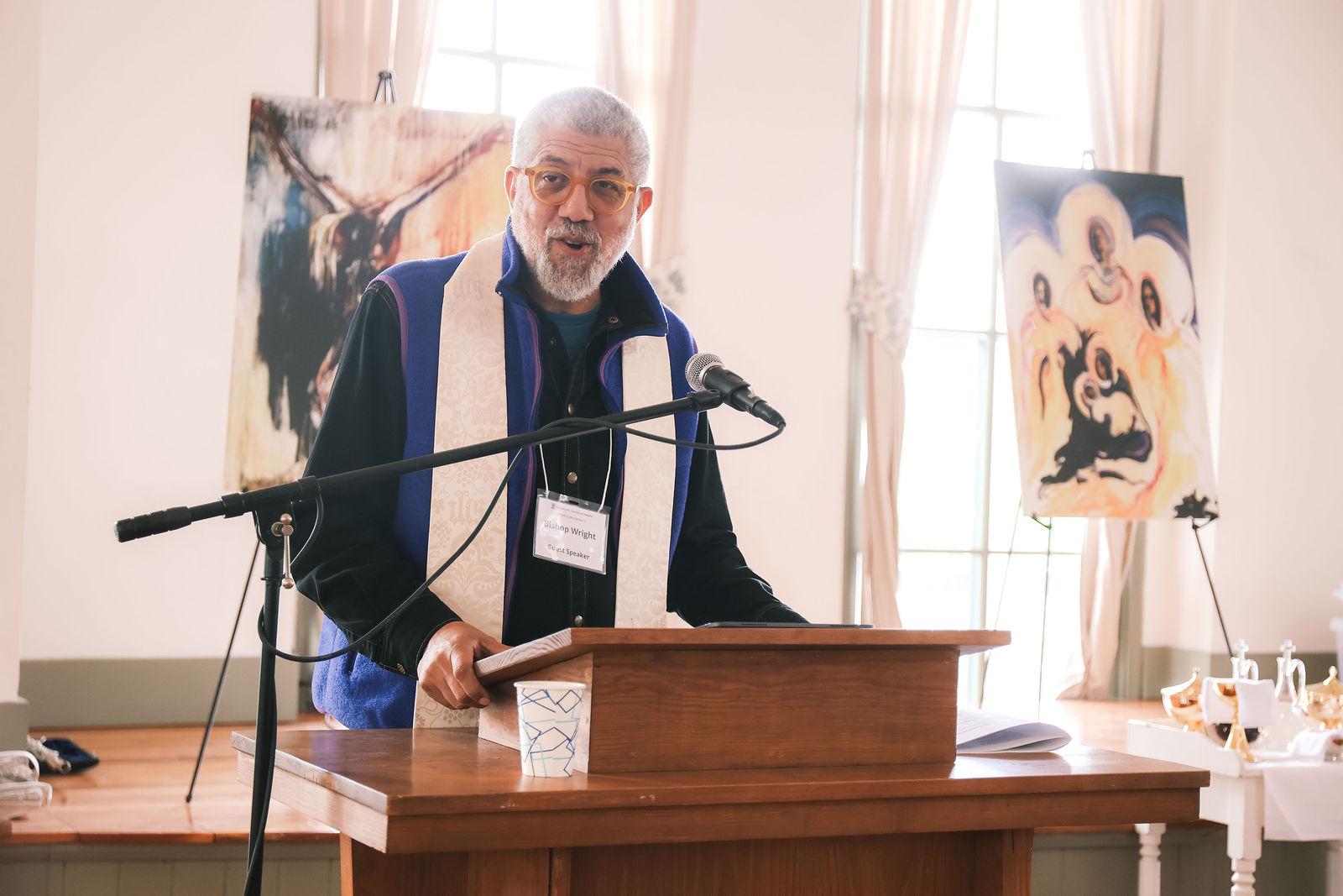 The Rt. Rev’d Robert Wright speaking during the Spring Clergy Retreat