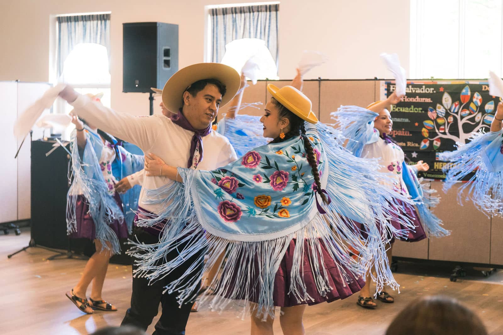 Dancers sharing their cultural traditions at the festival