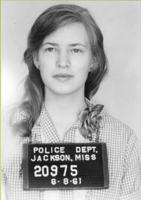 Joan Trumpauer Mulholland’s 1961 Jackson, Mississippi mugshot