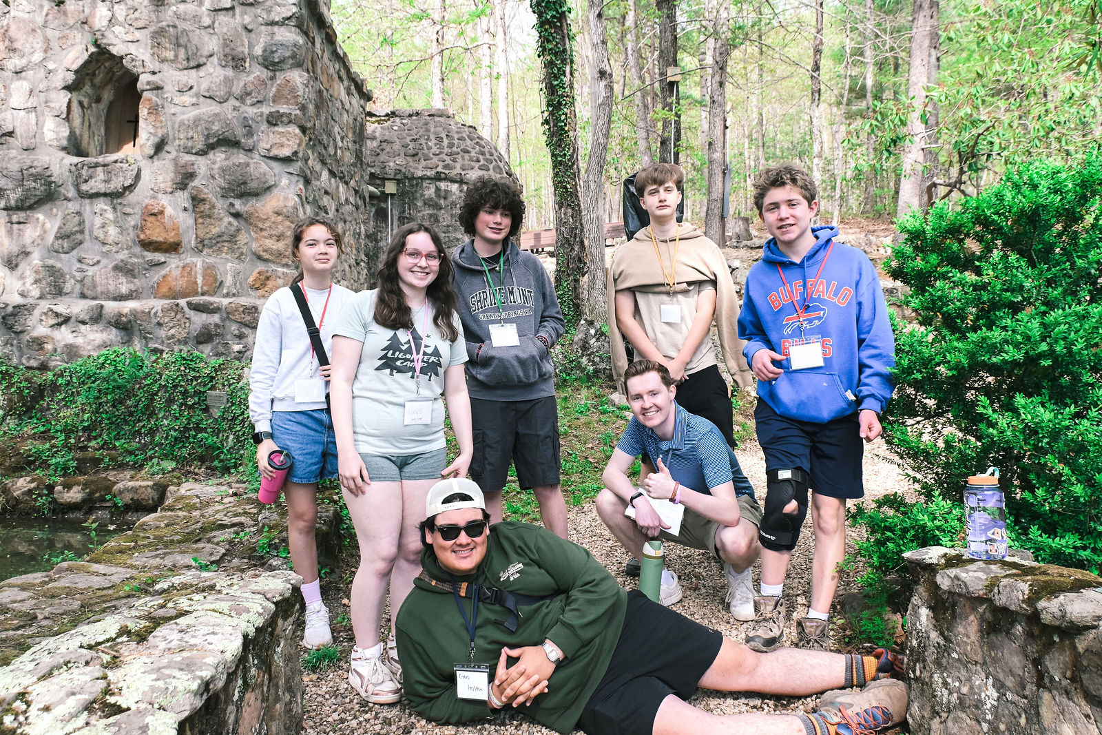Youth spending time together outdoors at the summit