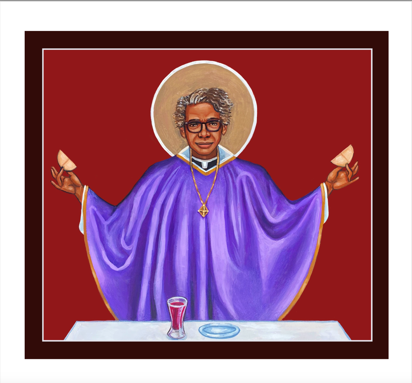 Icon of the Rev. Dr. Pauli Murray used for the St. Mark’s service bulletin.
