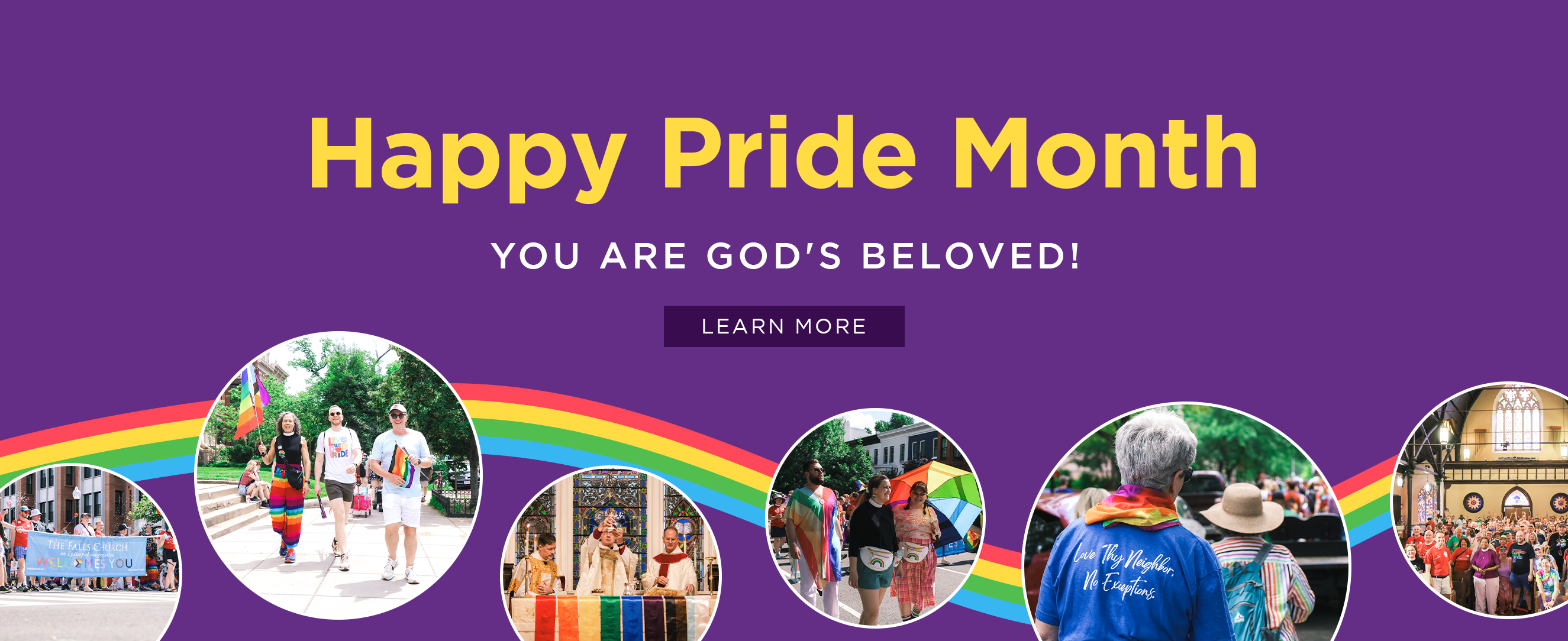 Pride banner for the Episcopal Diocese of Virginia