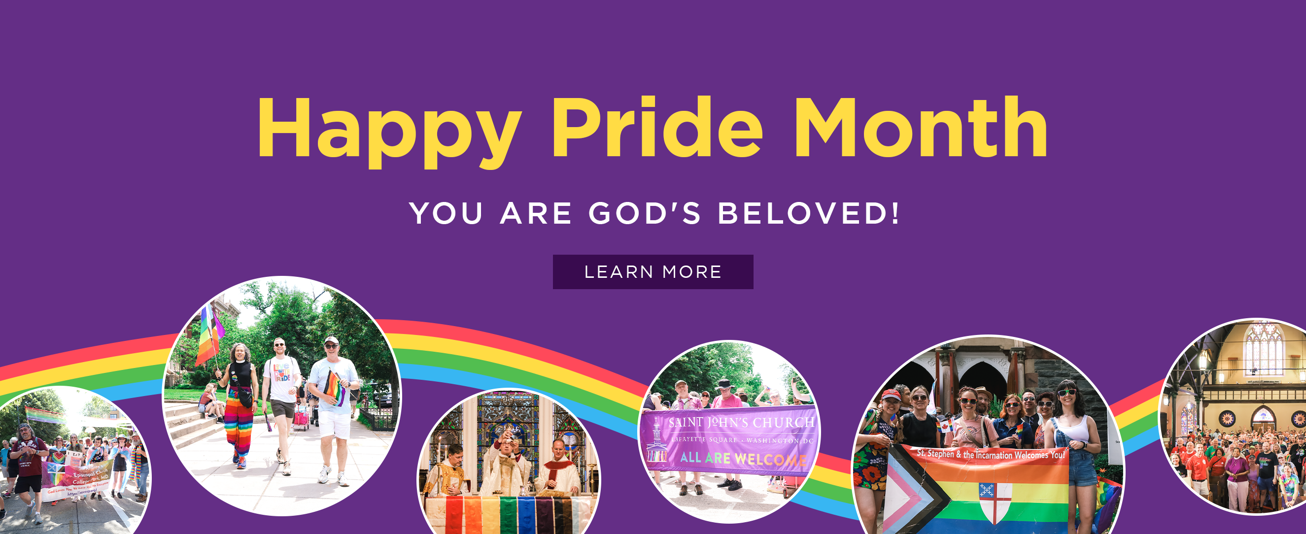 Pride banner for the Episcopal Diocese of Virginia