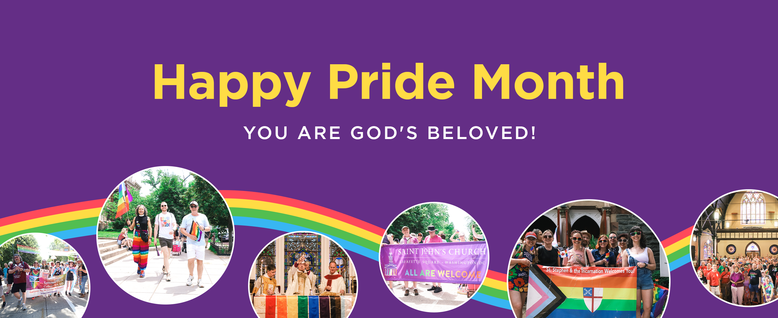Pride banner for the Episcopal Diocese of Virginia