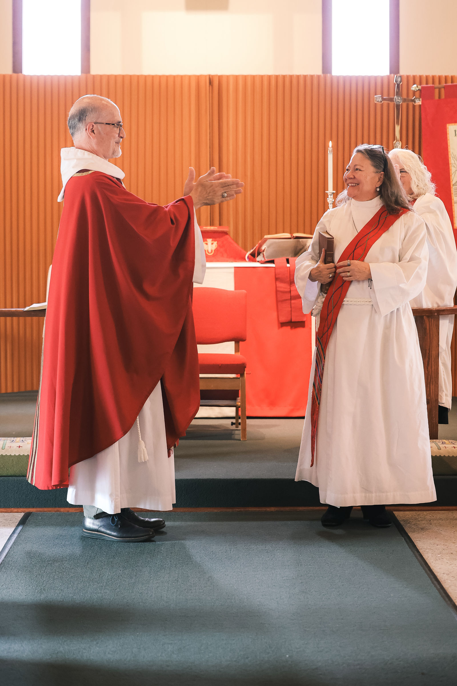 Clergy process during the ordination of Melissa Ann Carter at All Saints Sharon Chapel.
